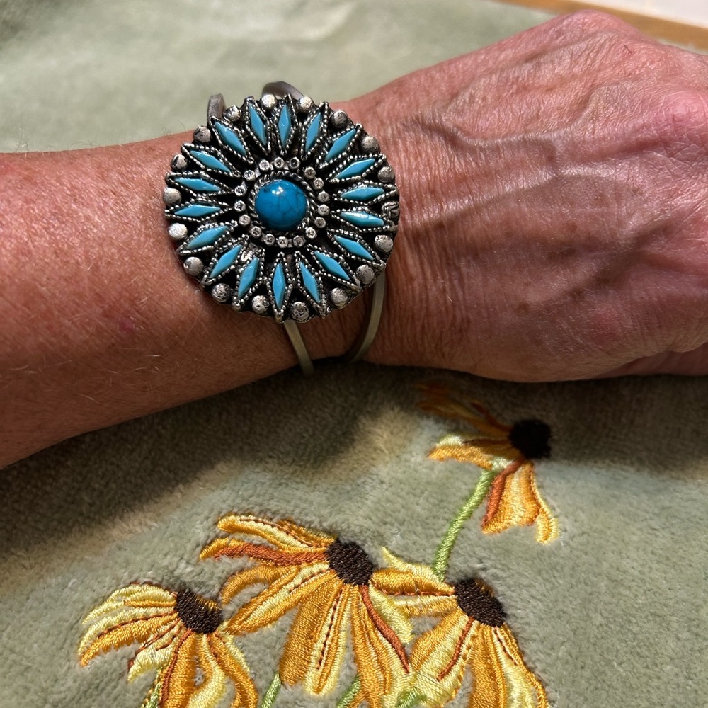 Vintage Faux Turquoise Cuff